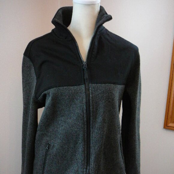 Men's Goodfellow & Co Dark Gray & Black Fleece Full Zip Jacket Casual Coat-Small - Picture 1 of 5